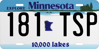 MN license plate 181TSP