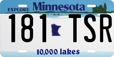 MN license plate 181TSR