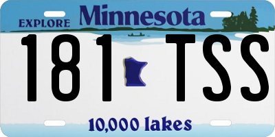 MN license plate 181TSS