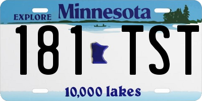 MN license plate 181TST
