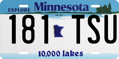 MN license plate 181TSU