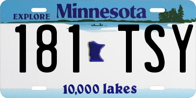 MN license plate 181TSY