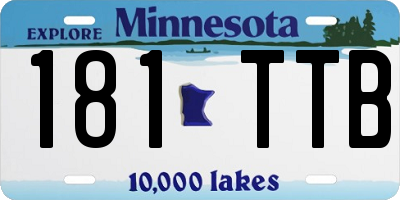 MN license plate 181TTB