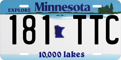MN license plate 181TTC