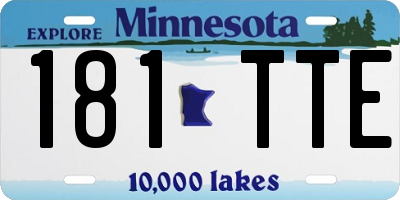 MN license plate 181TTE