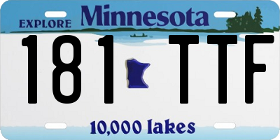 MN license plate 181TTF