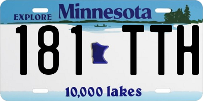 MN license plate 181TTH