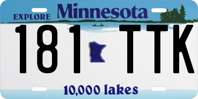 MN license plate 181TTK
