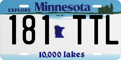 MN license plate 181TTL