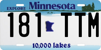 MN license plate 181TTM