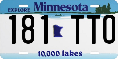 MN license plate 181TTO
