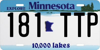 MN license plate 181TTP