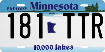 MN license plate 181TTR