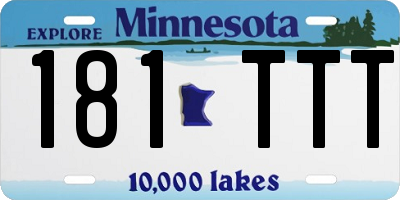 MN license plate 181TTT