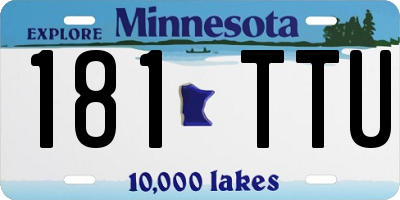 MN license plate 181TTU