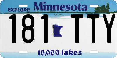 MN license plate 181TTY