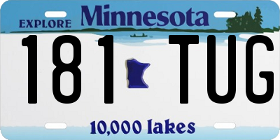 MN license plate 181TUG