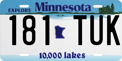 MN license plate 181TUK
