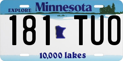 MN license plate 181TUO