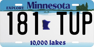 MN license plate 181TUP