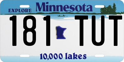 MN license plate 181TUT