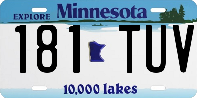 MN license plate 181TUV