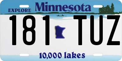 MN license plate 181TUZ