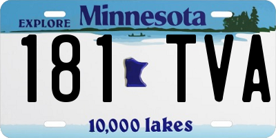 MN license plate 181TVA