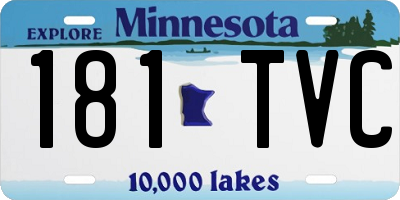 MN license plate 181TVC