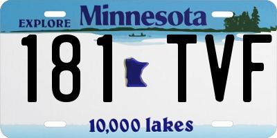 MN license plate 181TVF