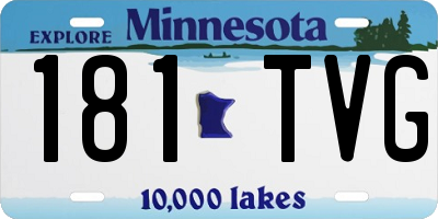 MN license plate 181TVG