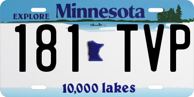 MN license plate 181TVP