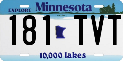 MN license plate 181TVT