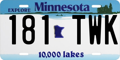 MN license plate 181TWK