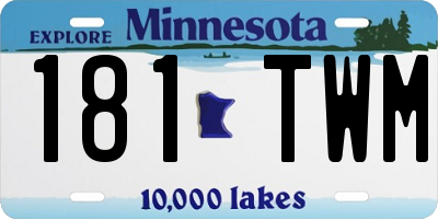 MN license plate 181TWM