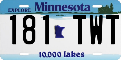 MN license plate 181TWT
