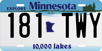 MN license plate 181TWY