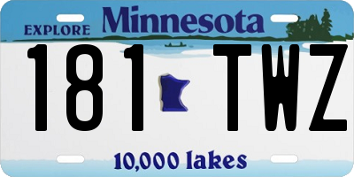 MN license plate 181TWZ