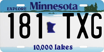 MN license plate 181TXG