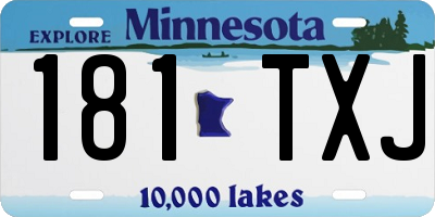 MN license plate 181TXJ