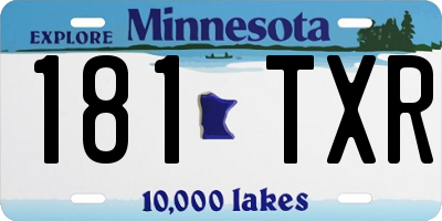 MN license plate 181TXR