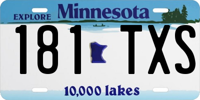 MN license plate 181TXS
