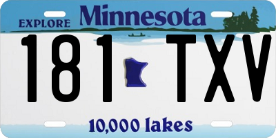 MN license plate 181TXV