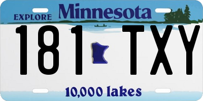 MN license plate 181TXY