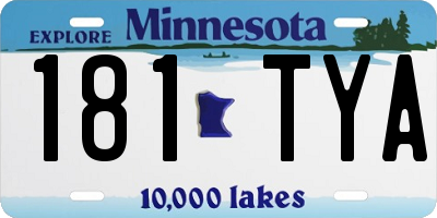 MN license plate 181TYA