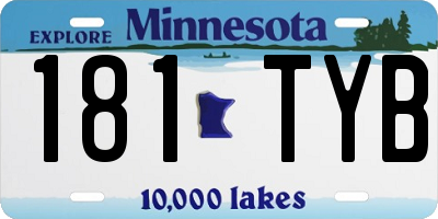 MN license plate 181TYB