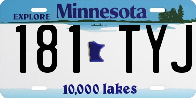 MN license plate 181TYJ