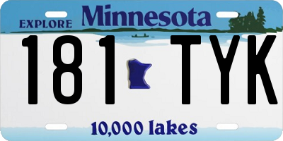 MN license plate 181TYK