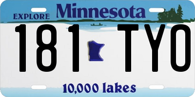 MN license plate 181TYO