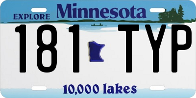 MN license plate 181TYP